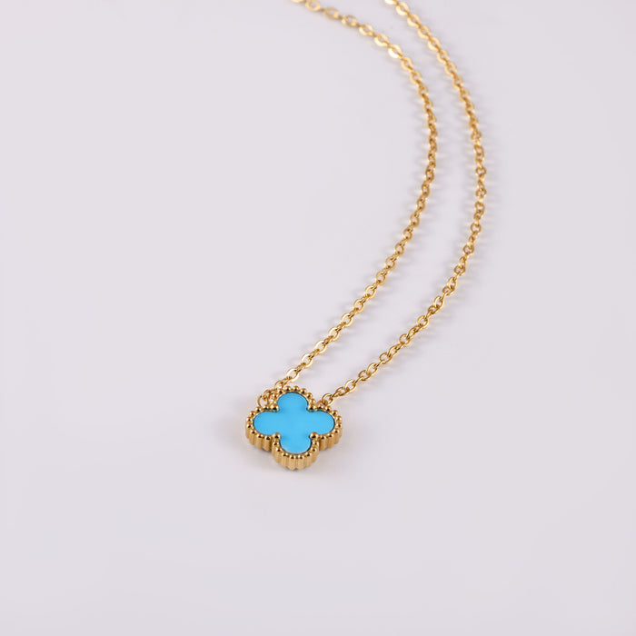 Wholesale Stainless Steel Four-Leaf Clover Collarbone Necklace