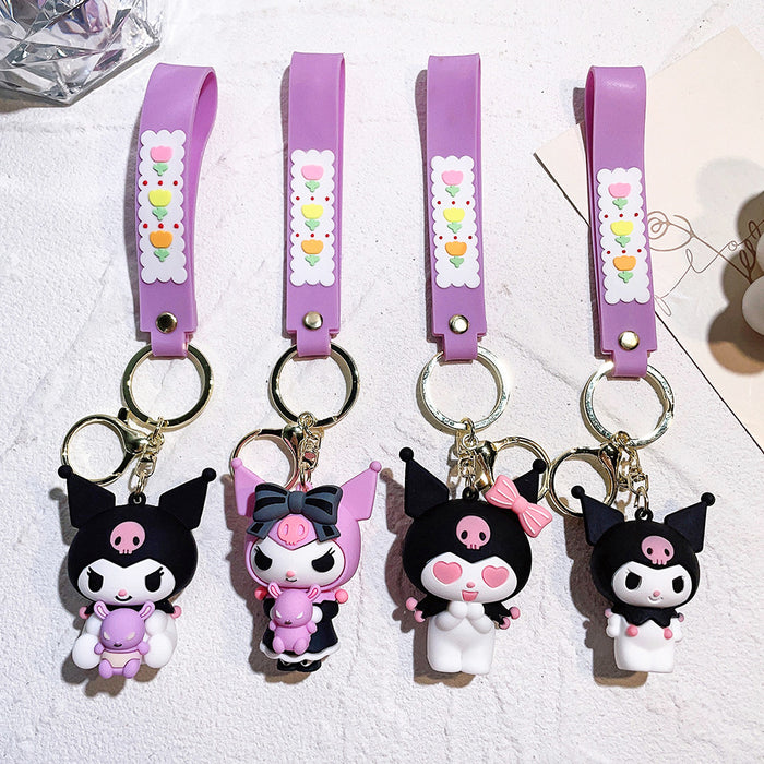 Wholesale Cartoon Silicone Keychain Hanging Accessories Car Bag Key Chain Pendant