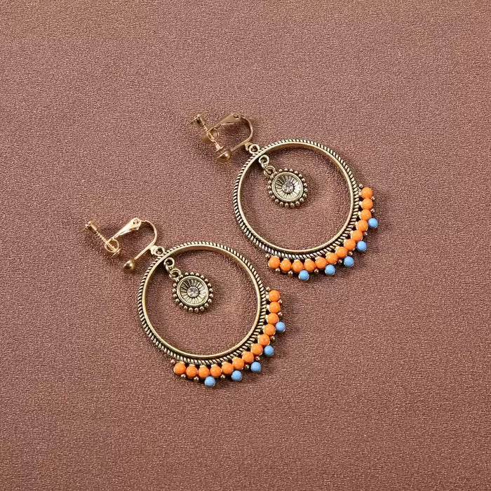 Wholesale Alloy Bohemian Retro Ethnic Style Su Long Earrings JDC-ES-Gumi003