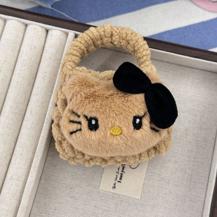 Wholesale  cute cat cartoon coin purse plush headphone bag storage bag Wallet