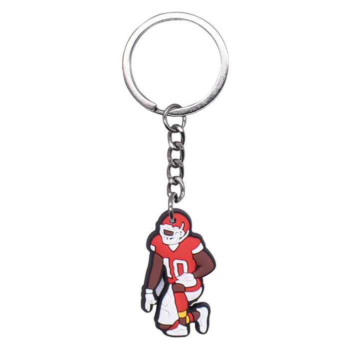 Wholesale of 10PCS Rugby PVC Keychains JDC-KC-SuWen001