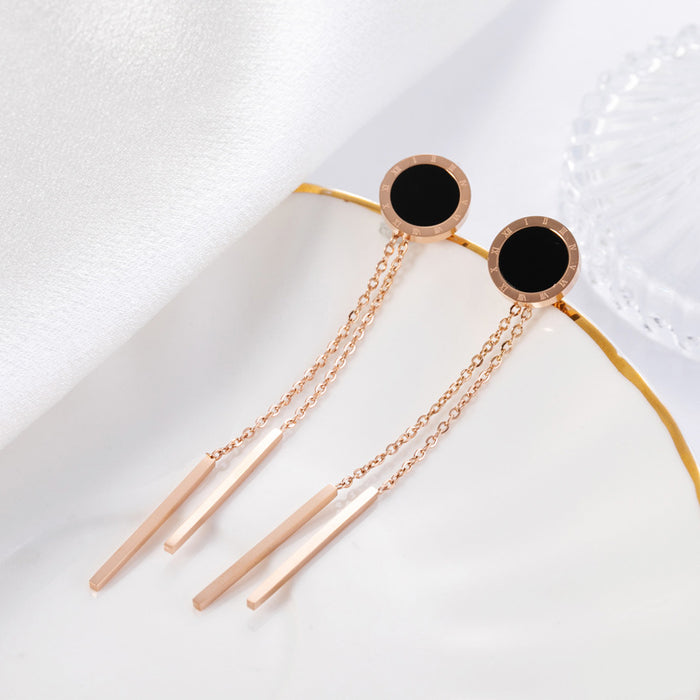 Wholesale Long tassel versatile earrings with trendy and fashionable temperament