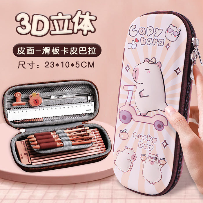 Wholesale Cartoon Pencil Case for Primary School Students Large Capacity Storage