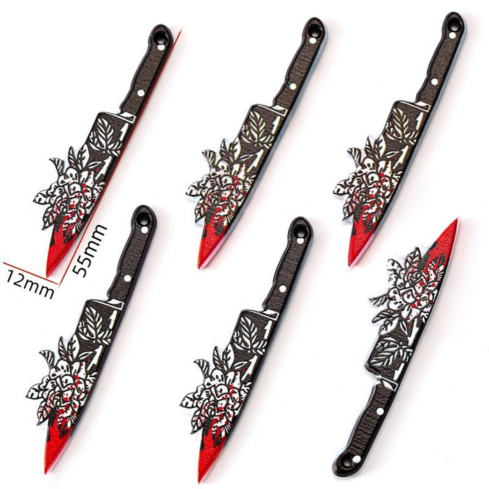 Wholesale Halloween Acrylic Scissors Axe Funny Props Double-sided Printing Pendant DIY Earrings Bracelet Accessories JDC-DIY-QianH001