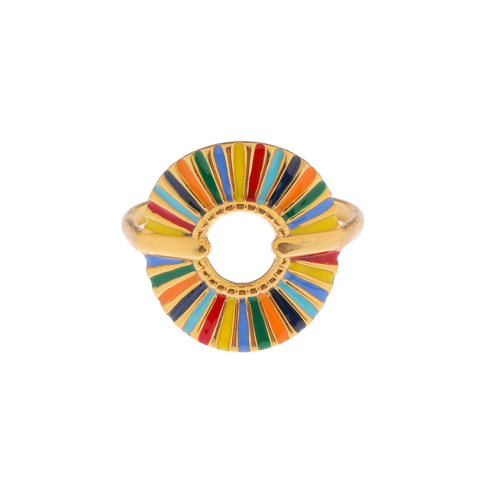 Wholesale Stainless Steel Open Circle Colored Drip Oil Ring