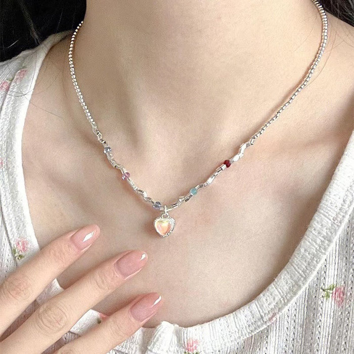 Wholesale Irregular Brooch Moonstone ing Necklace Clavicle Chain