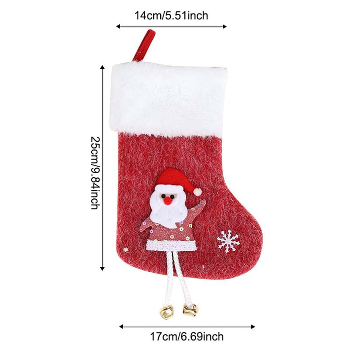 Wholesale Christmas socks Christmas candy socks cartoon with legs fireplace pendant Christmas decoration party layout ornaments