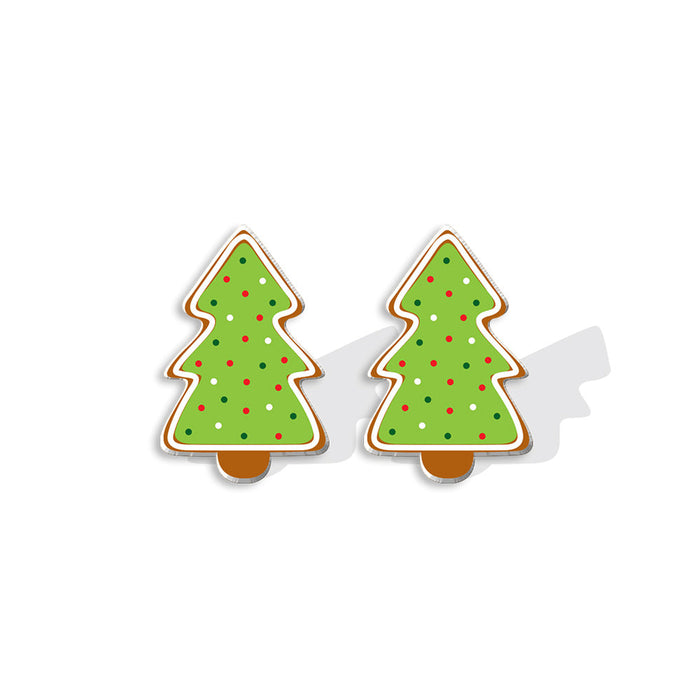 Wholesale Earrings Plastic Christmas Tree Cookies JDC-ES-XiangL081