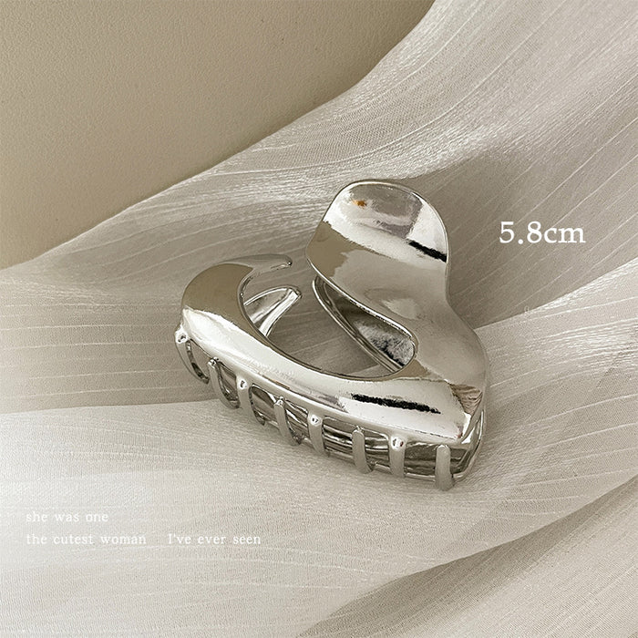 Wholesale Irregular metal color clip female hairpin fashion updo shark clip