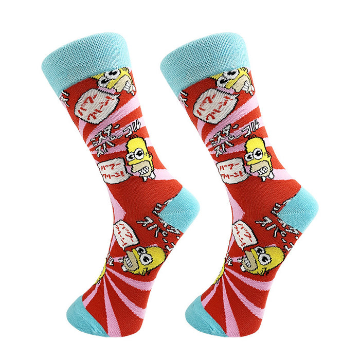 Wholesale Cartoon Letters Men's Mid-tube Socks JDC-SK-YiYan080