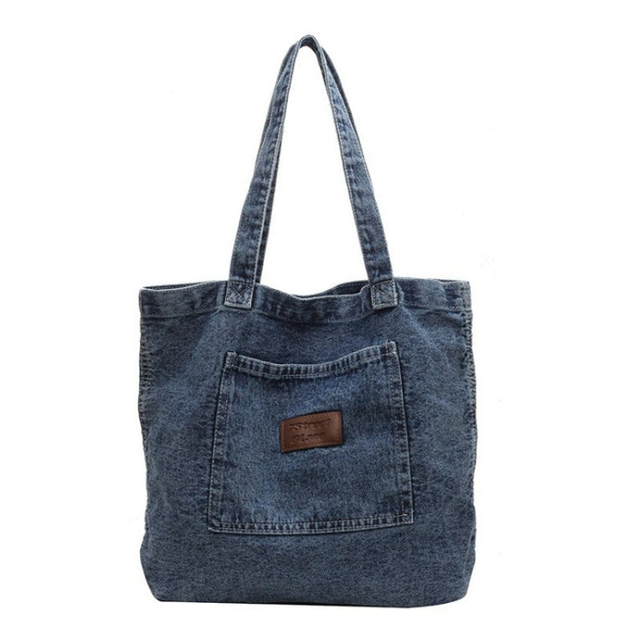 Wholesale Denim Large Capacity Bag Shoulder Bag JDC-SD-XiAn001