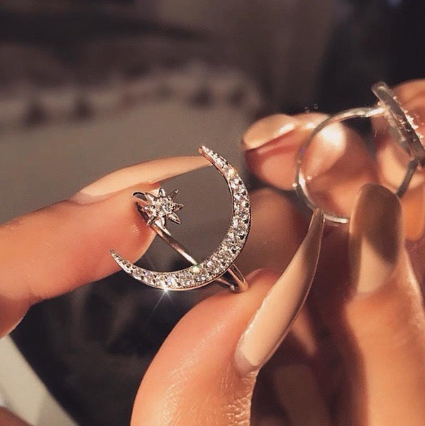 Wholesale Crescent Star Moon Ring