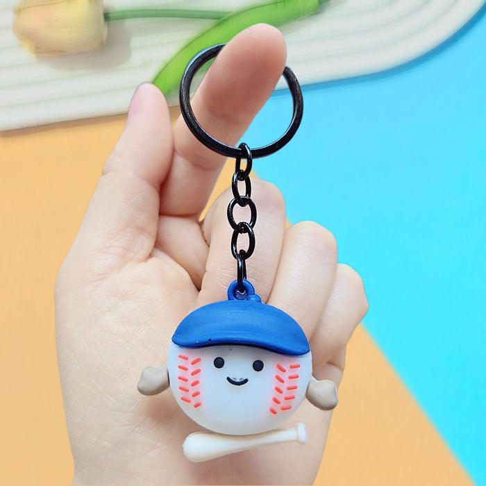 Wholesale Creative Baseball Keychain Cute Bag Pendant
