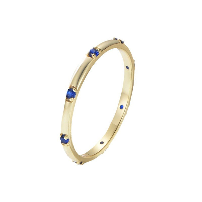 Wholesale Silver Fashion Simple Zircon Ring Elegant Women's Diamond  Ring Hand Jewelry