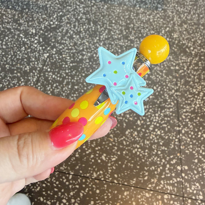 Wholesale Cute cartoon star-shaped push-button ballpoint pen