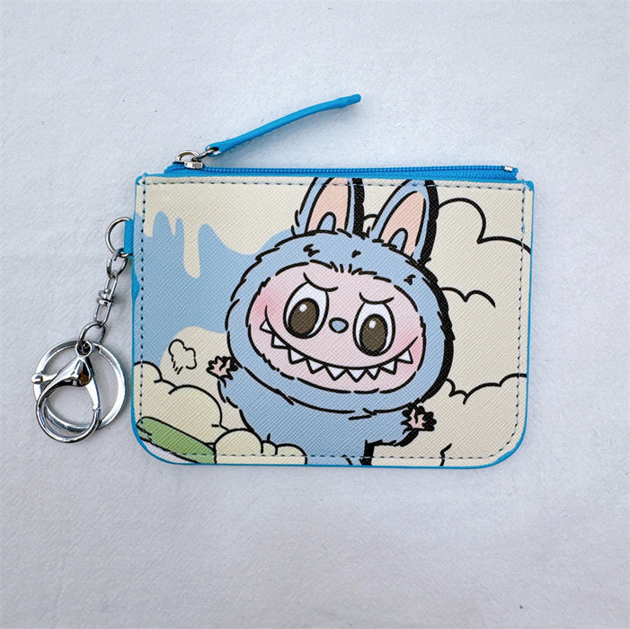 Wholesale 3pcs Cartoon forest elf card holder coin purse integrated with keychain pendant small elf card holder coin purse loose wallet
