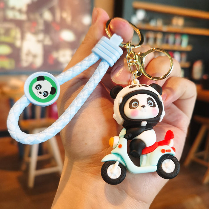 Wholesale Cute Silicone Panda Keychain for Car or Bag Boutique Resale Gift