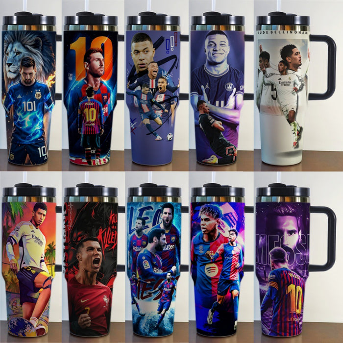 Wholesale Tumbler Stainless Steel Insulated Mug,  40oz Large Capacity,  Football Style