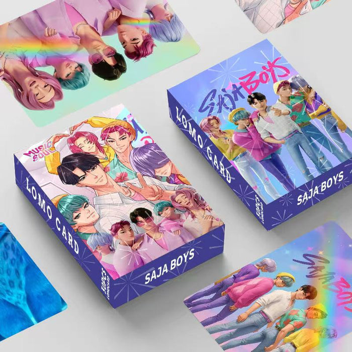 Wholesale 60pcs Laser flash card kpop double-sided card cartoon anime peripheral LOMO card