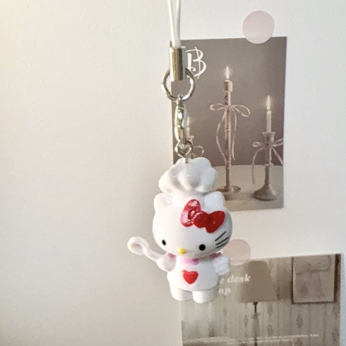 Wholesale Chef' s Hat Cat Keychain Charm