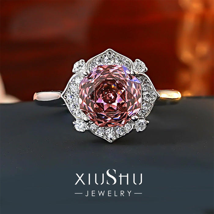 Wholesale Cutting ring, light luxury, versatile, inlaid with high carbon diamonds, elegant, high-end, niche design, simple ring