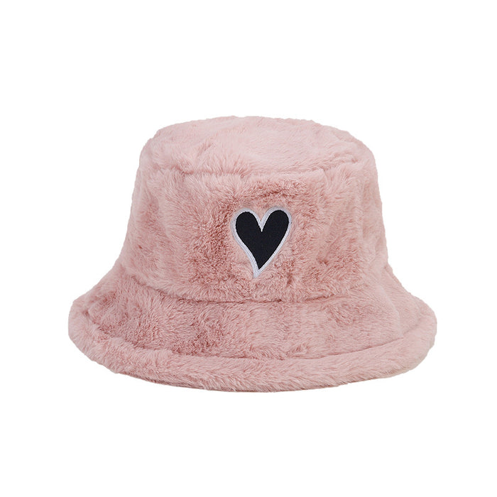 Wholesale Love Patch Plush Bucket Hat JDC-FH-LvY047