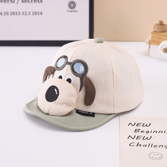 Wholesale Cartoon flying puppy children' s soft-brimmed hat spring and autumn cloth baby cap