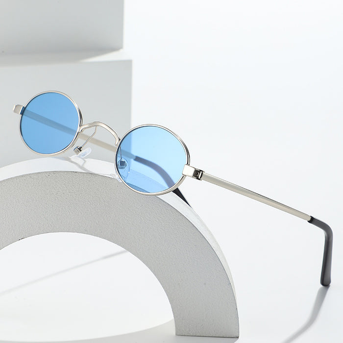 Wholesale Fashionable small frame steam retro round frame sunglasses