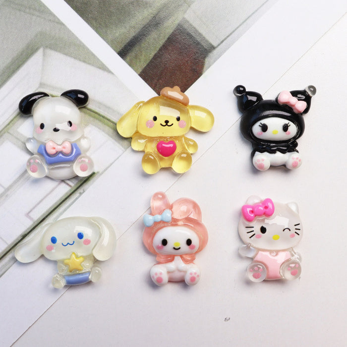 Wholesale 10pcs Cartoon Transparent Resin Diy Decorative Patch Accessories JDC-FK-YaoL030