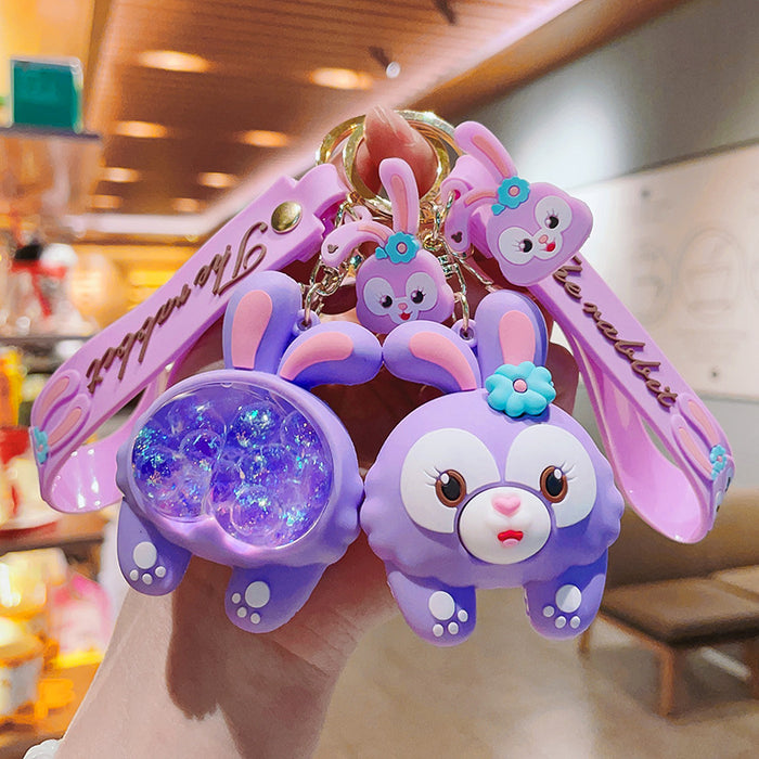 Wholesale creative oil key chain exquisite quicksand key chain women's bag pendant JDC-KC-ShuoT001