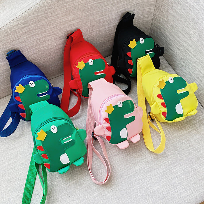 Wholesale Cartoon children's bag dinosaur children's chest bag cute girl backpack boy baby diagonal bag