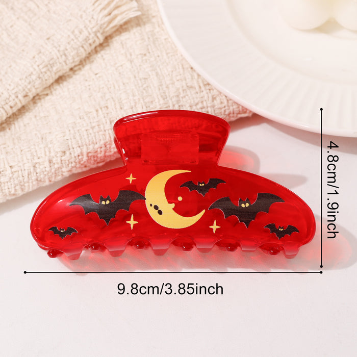 Wholesale  Transparent Claw Clip Hair Accessory For Women Pumpkin Bat Dark Style Shark Clip Boutique Resale