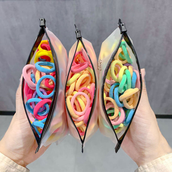 Wholesale 3cm Kidsren's Hair Scrunchies Colorfulful Seamless Hair Rope Hair Rubber Band