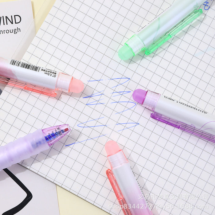 Wholesale Erasable pen crystal blue push-to-erasable gel pen easy to wipe clean without leaving any marks