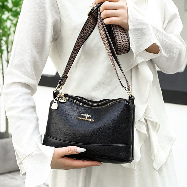 Wholesale Soft Leather Wide Strap Shoulder Bag JDC-SD-CB026