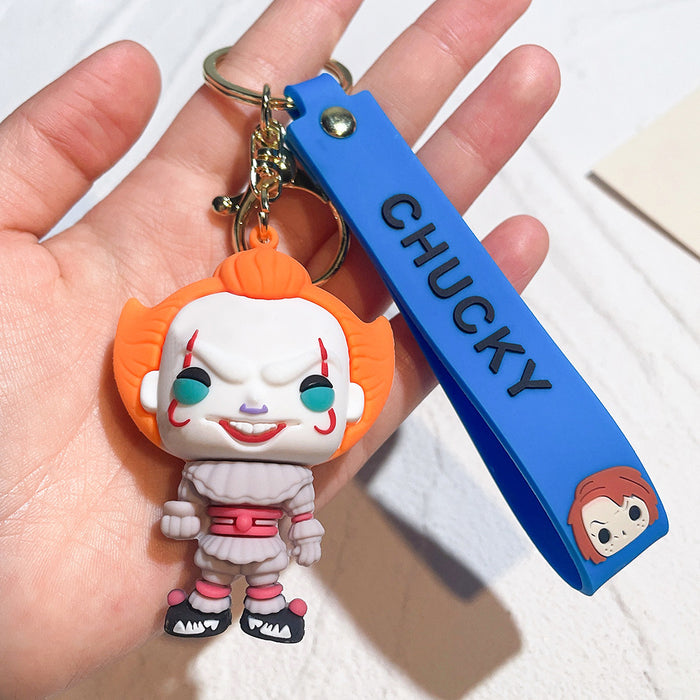 Wholesale Silicone Cartoon Doll Keychain JDC-KC-Qiwei016