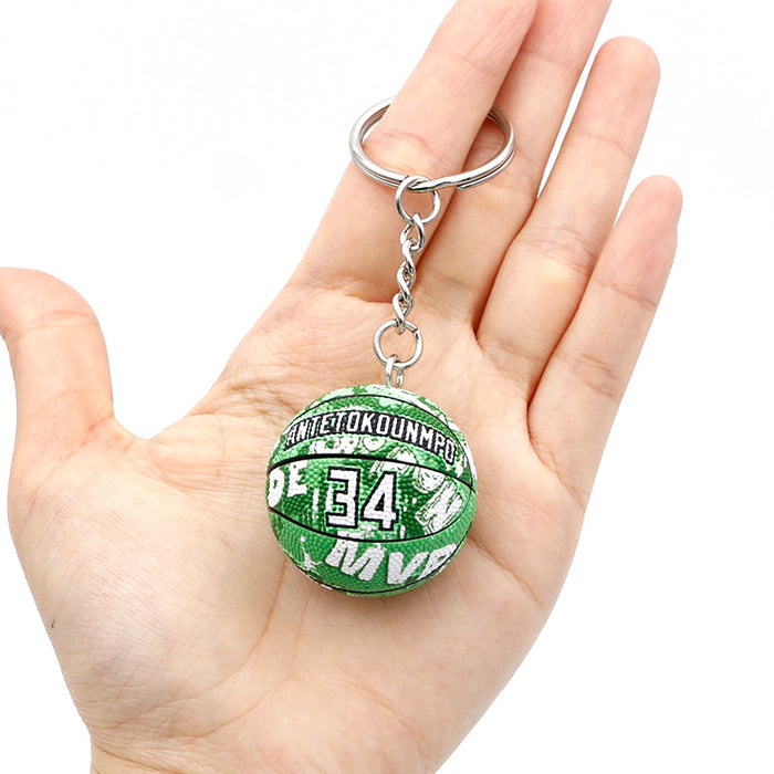 Wholesale PVC Mini Basketball Keychains JDC-KC-QLPing001