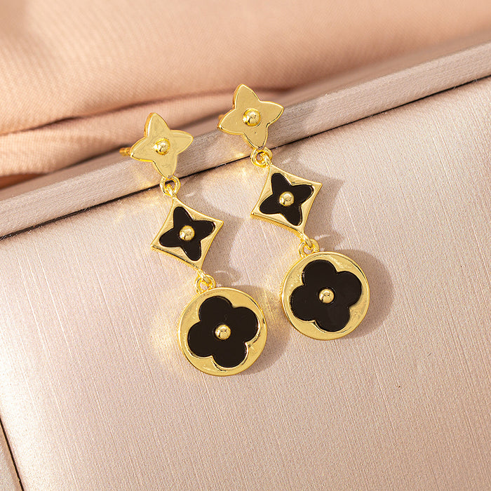 Wholesale Women's Four-Leaf Clover choker necklace Earrings Bracelet Set
