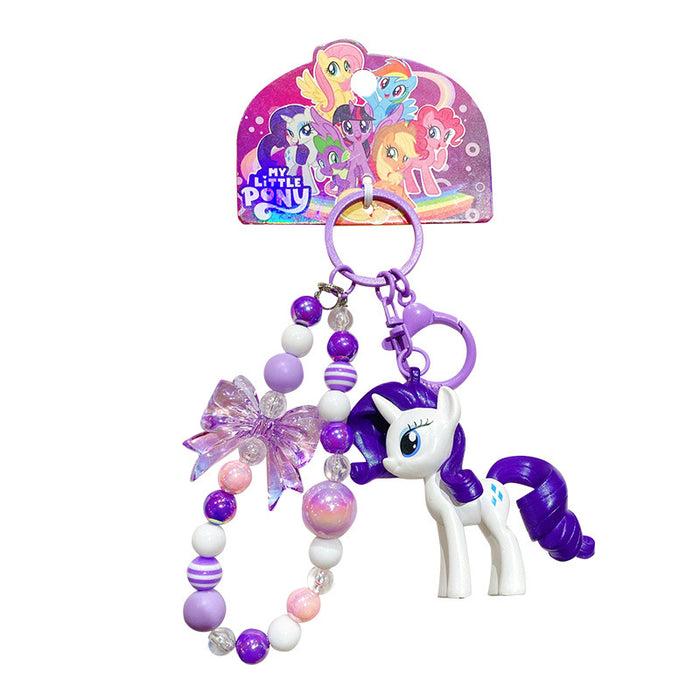 Wholesale Beaded keychain cute cartoon backpack keychain ring pendant