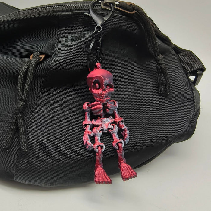 Wholesale 3D Printed  Skeleton Keychain Glow in Dark Bag Charm