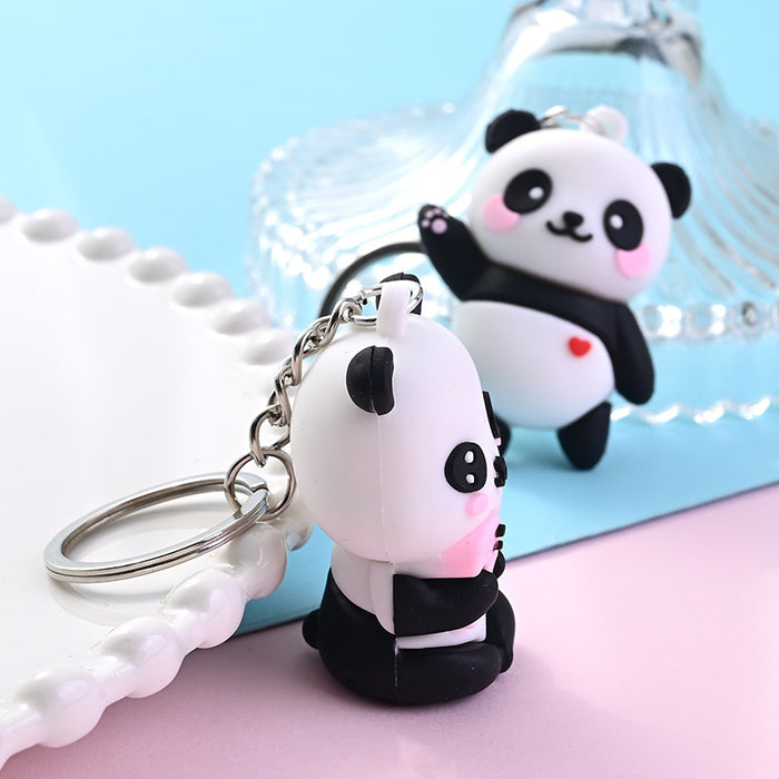 Wholesale Cute Panda Keychain Doll Cartoon Schoolbag Pendant