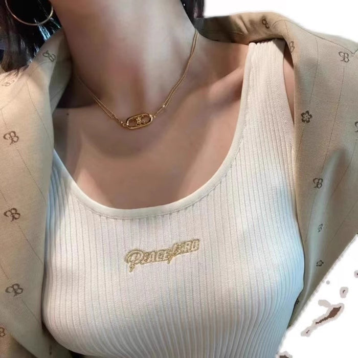Wholesale Necklace, bracelet set, vintage collarbone accessory, titanium steel that does not fade