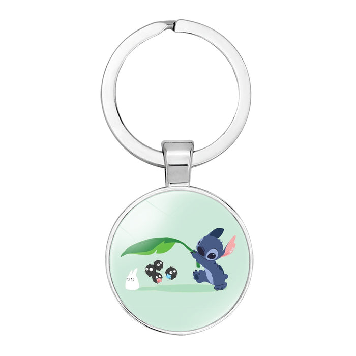 Wholesale Glass Alloy Time Stone Cartoon Keychain JDC-KC-NingX009