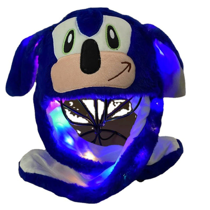 Wholesale Cartoon Animation Hat Doll Creative Colorful Luminous Funny Ear Moves Hat