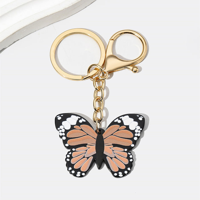 Wholesale Acrylic Colorful Butterfly Keychain JDC-KC-RongR007