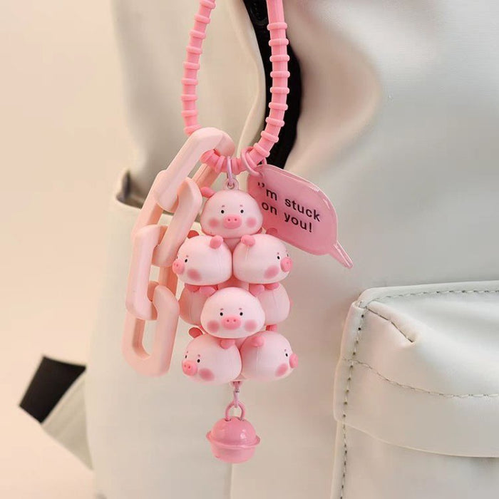 Wholesale  pendant succulent grape string panda anti-lost keychain bag ornaments cartoon animal keychain