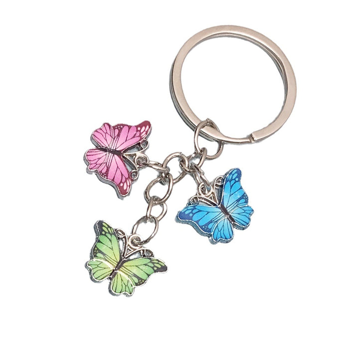 Wholesale Zinc Alloy Butterfly Keychain JDC-KC-HanR003