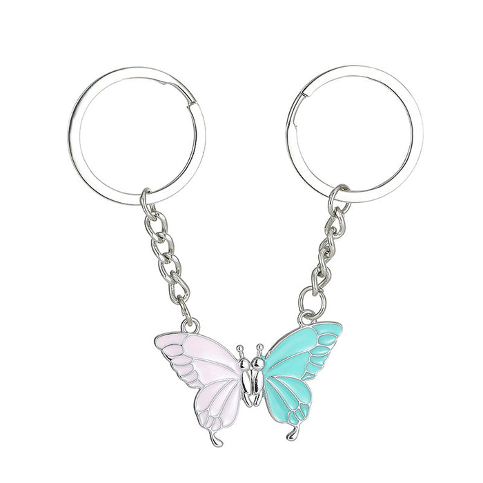 Wholesale Magnetic Butterfly Zinc Alloy Keychains JDC-KC-XinJun009