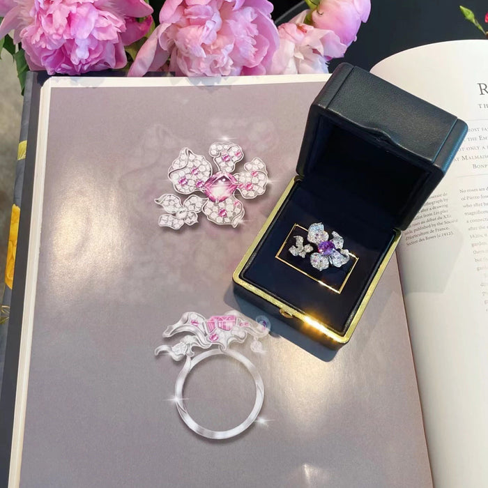Wholesale Ring, women's mouth, light luxury, high-end sense, niche design, elegant temperament, versatile