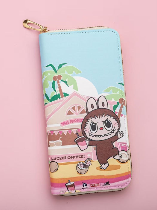Wholesale Fresh Sweet Cartoon Leather Wallet with Zipper Large Capacity Unisex Card Holder